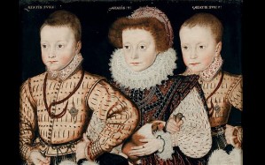 3 Elizabethan boys and their guinea pig