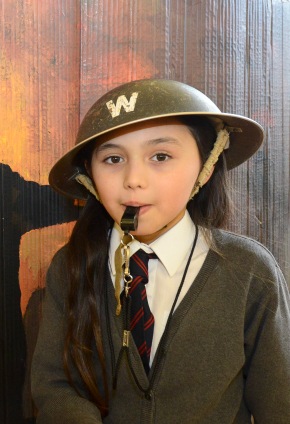 girl warden helmet from world war 2